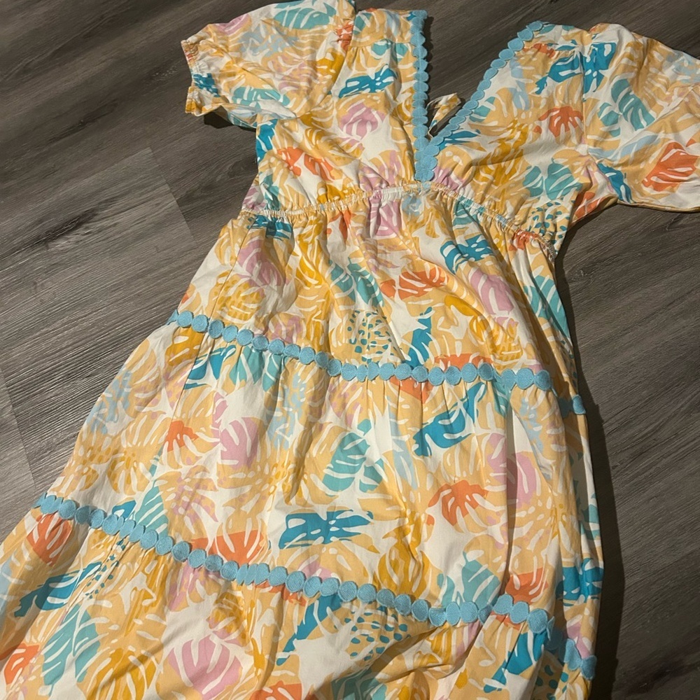Marie Tropical Print  women dress - Picture 4 of 6